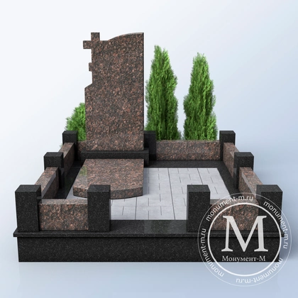 Мемориальный комплекс с резной бурой стелой АР3598