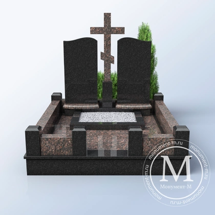 Мемориальный комплекс с коричневым крестом АР3527