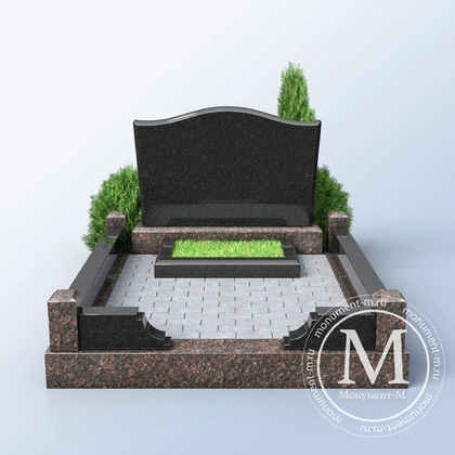 Мемориальный комплекс с зелёной вставкой в плитке АР3541