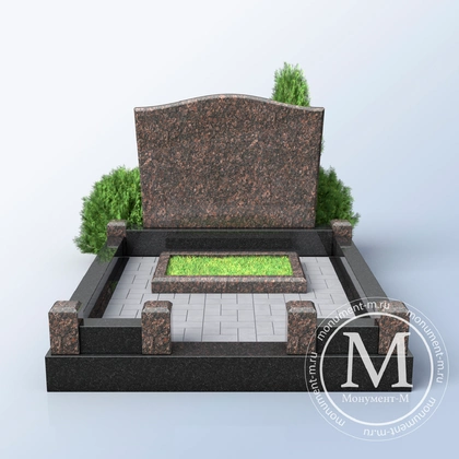 Мемориальный комплекс с коричневым верхом и травой АР3552