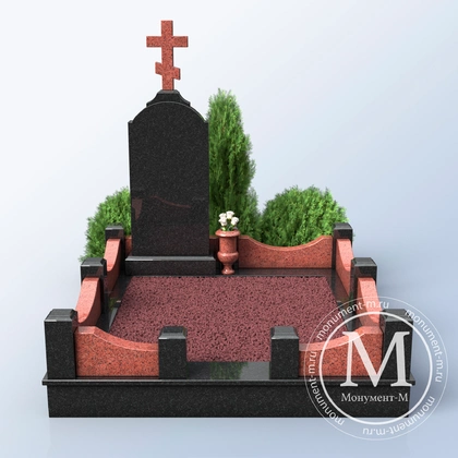 Мемориальный комплекс с красным крестом и крошкой АР3553