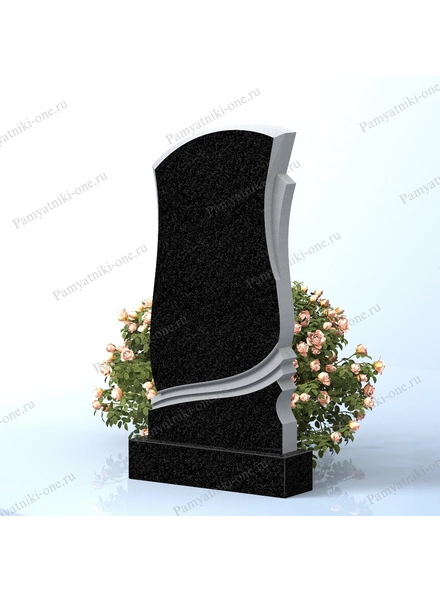 Памятник с плавными изогнутыми линиями по бокам в Санкт-Петербурге 3D макет