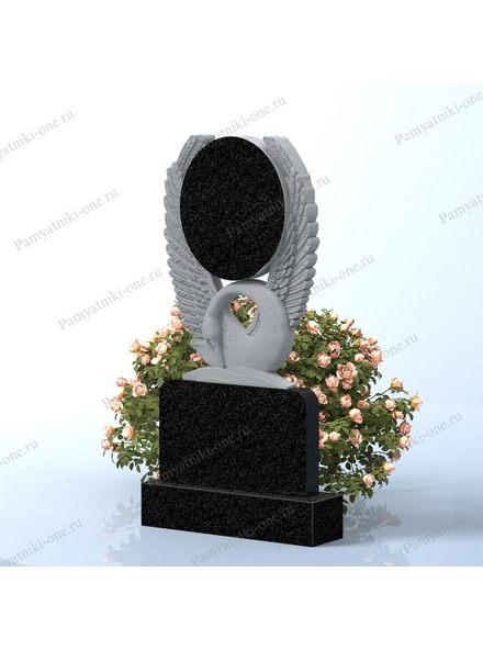 Овальный памятник с крыльями лебедя в Санкт-Петербурге 3D макет