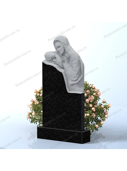 Памятник с ангелом, прикрывающим часть плиты в Санкт-Петербурге 3D макет