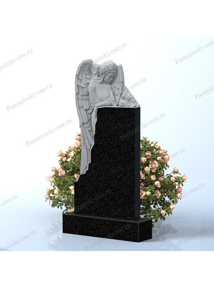 Памятник со скорбящим ангелом слева АР0002М 3D макет