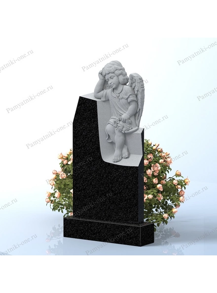 Памятник с ангелом-хранителем АР0012Ж 3D макет