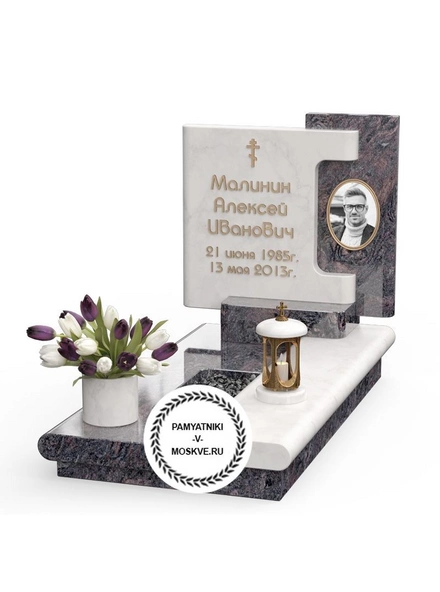 Эксклюзивный памятник с тёмным крапчатым цоколем АР2424