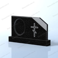 Памятник со скошенным углом и овальной нишей АР5039