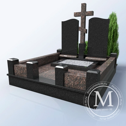 Мемориальный комплекс с коричневым крестом АР3527