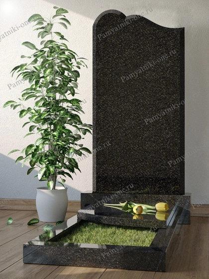 Памятник с волнистым верхом и скосом вправо АР0061М