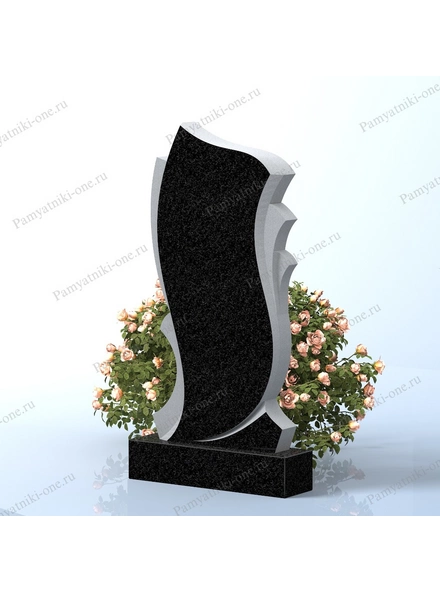 Памятник с плавным изгибом по бокам в Санкт-Петербурге 3D макет