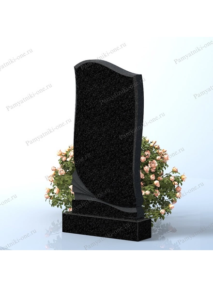 Вертикальный памятник с завитком в нижней части и волной АР0144М 3D макет