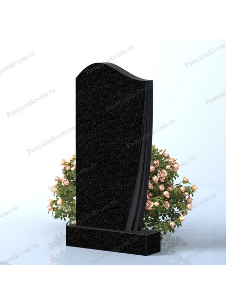 Памятник на могилу с резной дугой в нижней части АР0146Ж 3D макет