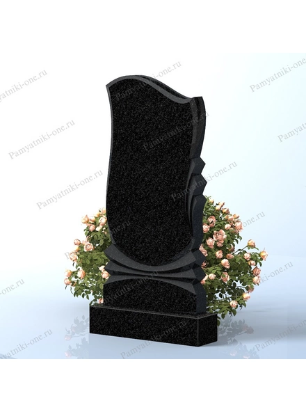 Памятник на могилу со ступенчатыми резными линиями АР135 3D макет