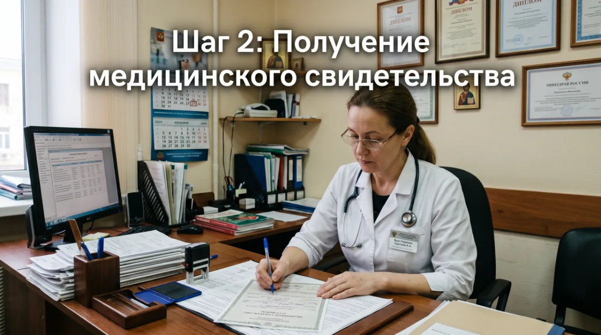 Шаг 2: врач оформляет медицинское свидетельство о смерти
