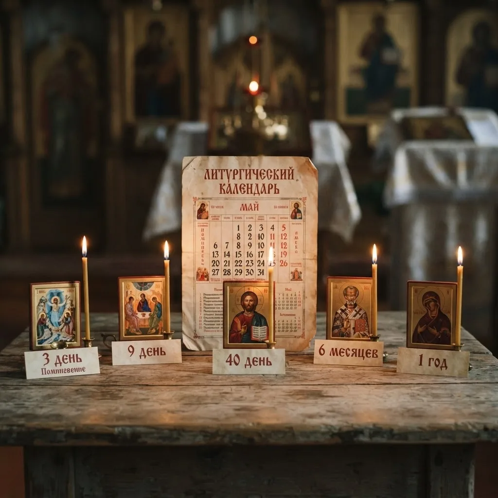 Дни поминовения усопшего: 3-й, 9-й, 40-й день, полгода и год